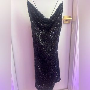 NWT Windsor party/prom black sequin mini dress- smoke free pet free home